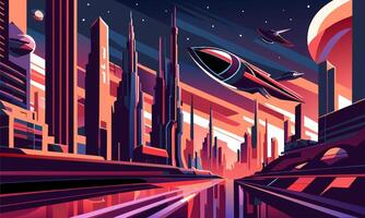 Abstract infographics on the topic of new alien settlements. vector