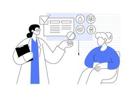 Aging and senior health isolated cartoon illustrations. vector