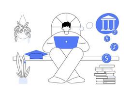 Loan application isolated cartoon illustrations. vector