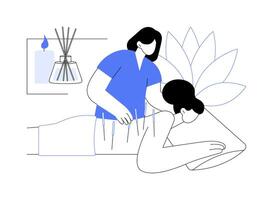 Acupuncturist isolated cartoon illustrations. vector