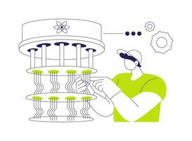 Building quantum computers abstract concept illustration. vector