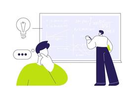 Conduct calculations abstract concept illustration. vector