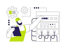 Fibre-optic communication systems abstract concept illustration. vector