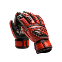 3d rendering of orange and black robot gloves on transparent background png
