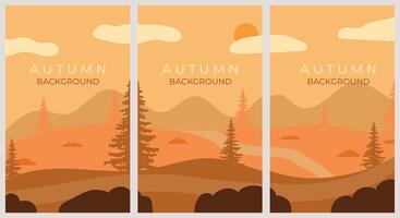 autumn background poster illustration design, suitable for web or template vector