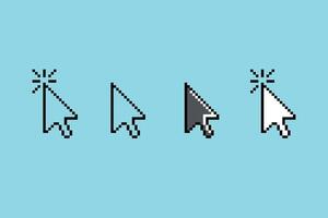 cursor pixel arrow retro 8bit vector