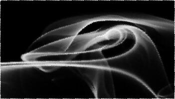 Abstract White Smoke Texture Moves on Black Background Plume of Smoke Wave Design Wallpaper. Design Element. Abstract Texture photo