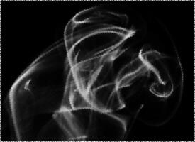 Abstract White Smoke Texture Moves on Black Background Plume of Smoke Wave Design Wallpaper. Design Element. Abstract Texture photo