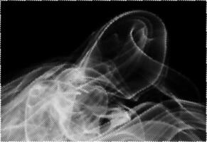 Abstract White Smoke Texture Moves on Black Background Plume of Smoke Wave Design Wallpaper. Design Element. Abstract Texture photo