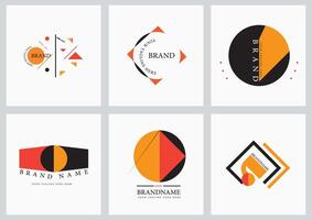 A set of logos for a company with different shapes vector