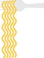 spaghetti and fork. wallpaper. free space for text. copy space. blank. background. vector
