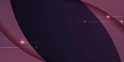 Abstract dark gray and purple gradient background. Curve shapes on dark color geometric design pattern. Modern overlap papercut futuristic with lights background. vector
