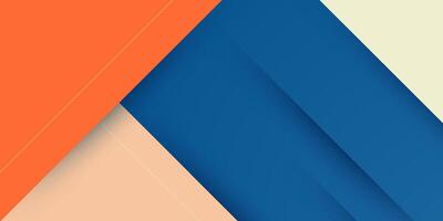Abstract colorful blue and orange overlap shadow and lines background. Papercut template background with straight line and shapes. Colorful background with trendy pattern design. vector