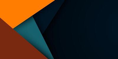 Abstract colorful triangle on dark color geometric design. Modern overlap papercut futuristic background illustration. vector