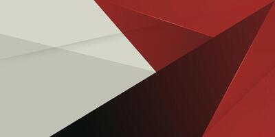 Futuristic abstract red papercut 3D background. Triangle on bright color geometric design. Modern overlap papercut background illustration. vector