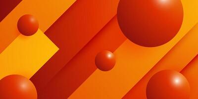 Abstract dynamic orange bubble gradient illustration geometric background with simple circle pattern. Cool and bright design. vector