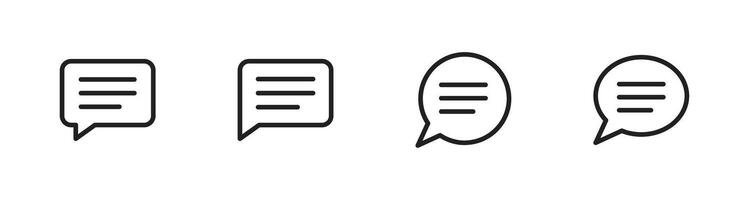 Chat Bubble Icon set. Chat, message, message, sms, chat, chatting, talk line icon illustration vector