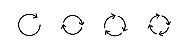 Reload, refresh, loading, recycle and repeat icon illustration vector