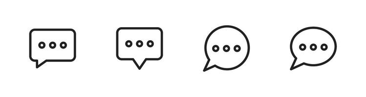 Chat Bubble Icon set. Chat, message, message, sms, chat, chatting, talk line icon illustration vector