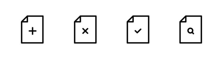 Document icon set illustration for website vector
