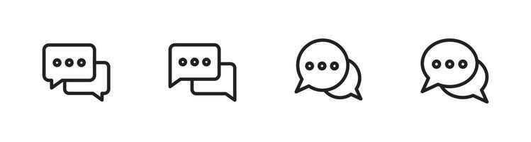 Chat Bubble Icon set. Chat, message, message, sms, chat, chatting, talk line icon illustration vector