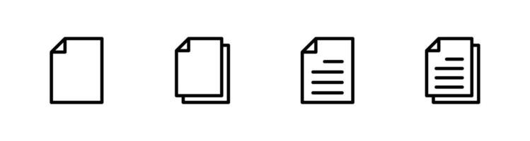 Document icon set illustration for website vector