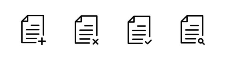 Document icon set illustration for website vector