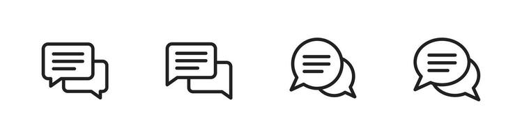 Chat Bubble Icon set. Chat, message, message, sms, chat, chatting, talk line icon illustration vector