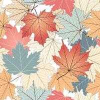 Maple leaf color seamless pattern background vector