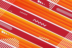 Red gradient geometric background with abstract lines vector