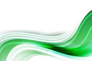 Green wave background vector