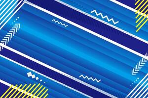 Blue gradient geometric background with abstract lines vector