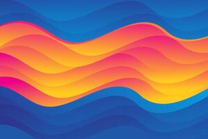 Colorful wavy abstract background vector