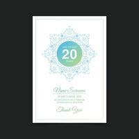 Colorful pattern pattern birthday invitation design vector