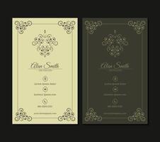 ornament pattern business card design vector