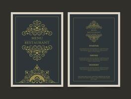 Menu Layout with ornamental Elements vector