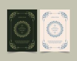 Classic Menu Layout with ornamental Elements vector