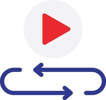 Repeat Button Media vector