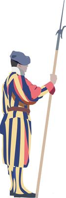Swiss guard on guard duty at the Vatican-Swiss guard on guard duty at the Vatican-