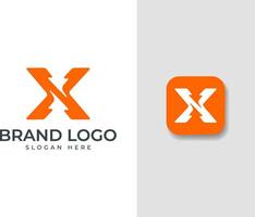 X letter modern minimalist logo design template. X alphabet business logo for tech, startup, finance, crypto, security, saas app concept vector