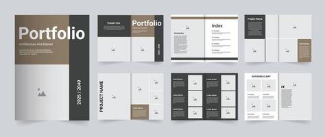 Design portfolio template architecture portfolio or project portfolio template vector