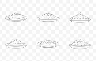 Print Chimichanga Line Art Set with Detailed Mexican Cuisine Illustrations Perfect for Design Projects and Menus vector