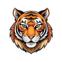 Dynamic and Colorful Tiger Head Design vector
