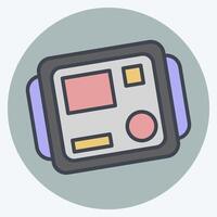 Icon Insulation Tester. related to Measuring symbol. color mate style. simple illustration vector