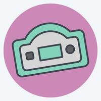 Icon Surface Roughness Tester. related to Measuring symbol. color mate style. simple illustration vector
