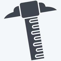Icon Tee Square. related to Measuring symbol. glyph style. simple illustration vector