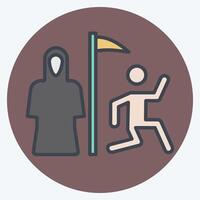 Icon Grim Reaper. related to Seath symbol. color mate style. simple illustration vector