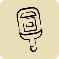 Icon Thermomete. related to Measuring symbol. hand drawn style. simple illustration vector