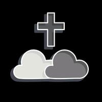 Icon Heaven. related to Seath symbol. glossy style. simple illustration vector