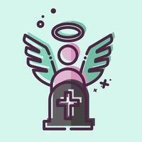 Icon Dead. related to Seath symbol. MBE style. simple illustration vector